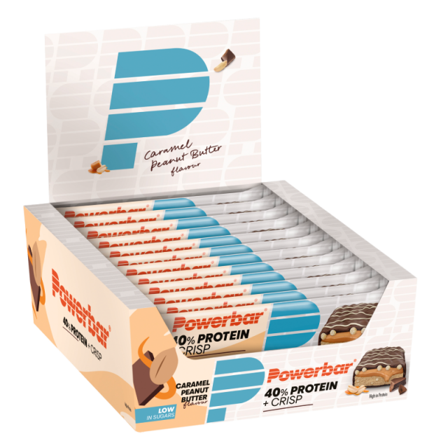 Powerbar 40% Protein+ Crisp Bar Caramel Peanut Butter 40g (12 stuks)