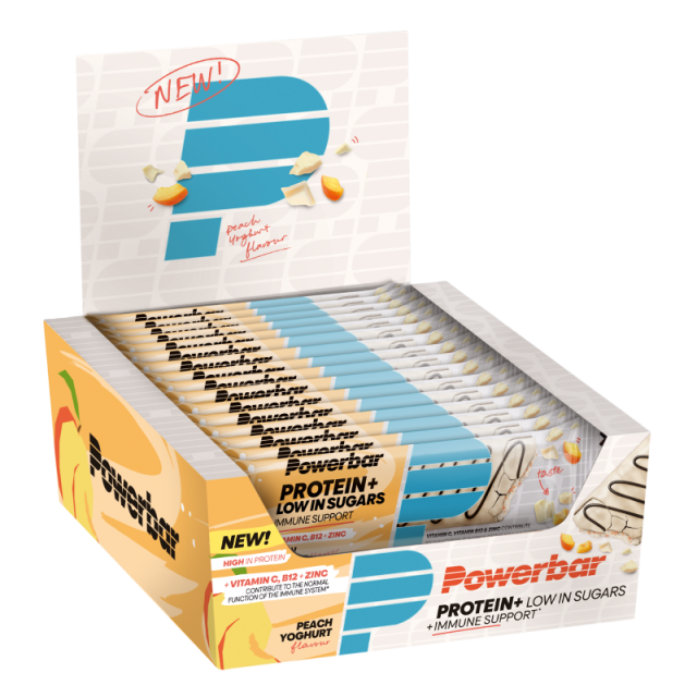 Powerbar Protein+ Low Sugar Immune Peach Yoghurt 35g (16 stuks)