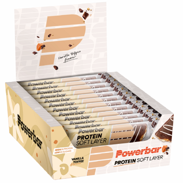 Powerbar Protein Soft layer vanilla toffee doos