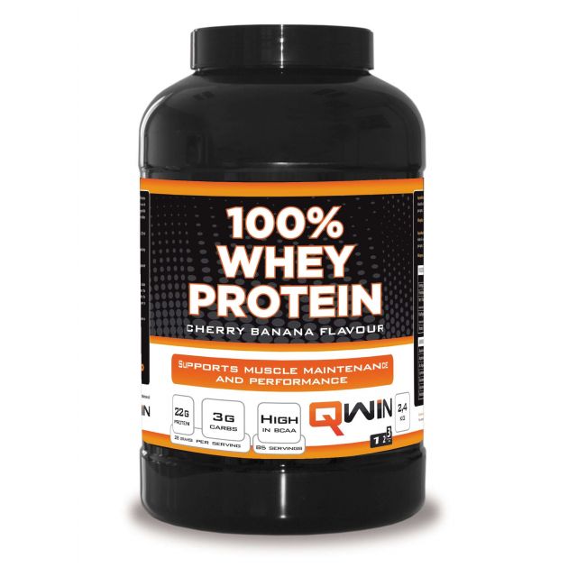 QWIN 100% Whey Protein Cherry & Banana 2400g